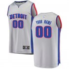 Camiseta Custom 0 Detroit Pistons Statement Edition Gris Hombre